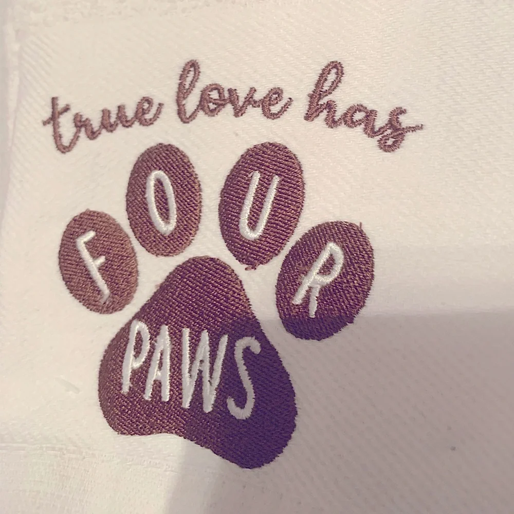 Hand Towel Cat Dog lover Cream white Brown Nice Gift for Animal lover NWT